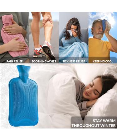 Buy Durable 1.8L Rubber Hot Water Bottles - 2 & 3 Pack Heat Bottles for Adults & Kids | International Shipping - Buy Online on GoSupps.com