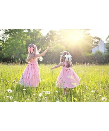 AMYDECOR 7 Inch Jumbo White Hair Bow Clips for Girls and Women - Alligator Hair Accessories - Buy Online on GoSupps.com