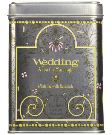 Harney & Sons Caffeinated Wedding White Tea With Rosebuds and Petals Tin 20 Sachets