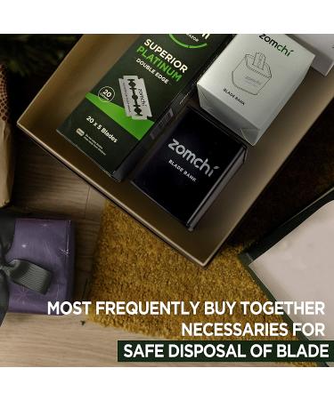 Zomchi Razor Blade Bank - Double Edge Safety Razor Blade Disposal Case - Buy Online on GoSupps.com