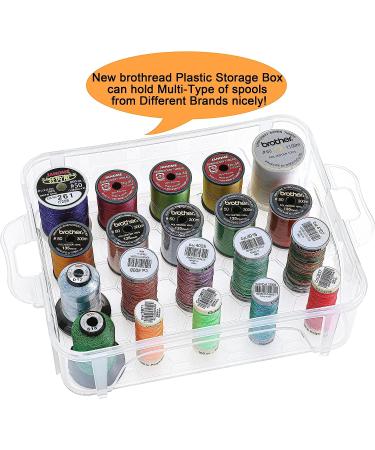 4-Layer Stackable Clear Storage Box for 80 Spools of Embroidery & Sewing Thread | Ideal Organizer for Craft Supplies (H2.2 x W1.69 Spool Size) - Buy Online on GoSupps.com