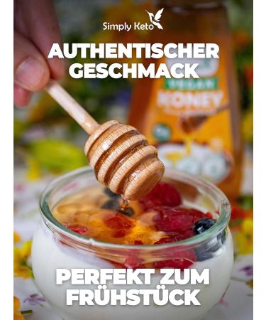 Simply Keto Kone - Vegan Honey-Taste Syrup | Sugar-Free 1.5g KCAL 0g Net Carbs Sweetened with Erythrit & Stevia | Keto & Lower Carb - Buy Online on GoSupps.com