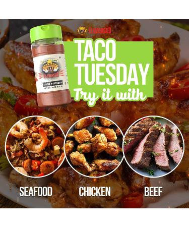 FlavorGod Taco Tuesday Seasoning - Zero Calories, Low Sodium, Carbs & Sugar - Gluten Free, No MSG, Paleo, Vegan, Dairy Free, Keto, Kosher - 5oz (1 Pack) - Buy Online on GoSupps.com