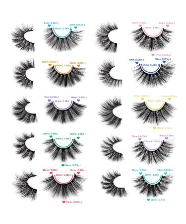 30 Pairs False Eyelashes: 10 Styles Natural Wispy 3D Fluffy Crossed Faux Mink Lashes Pack by Boahankuke - Buy Online on GoSupps.com