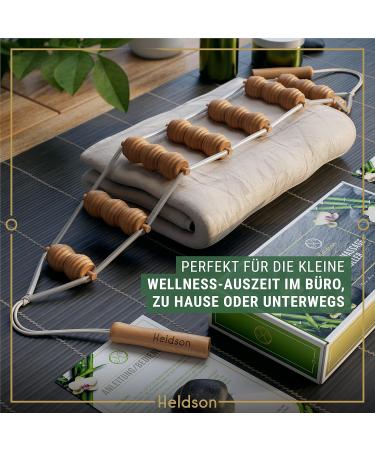 Heldson Premium Back Roller - FSC 100% Eco-Friendly Wooden Massager for Pain Relief and Muscle Recovery - Shop Internationally! - Buy Online on GoSupps.com