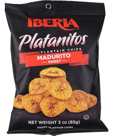 Iberia Naturally Sweet Plantain Chips 3 oz - 24 Pack | Deliciously Sweet Snack - Buy Online on GoSupps.com