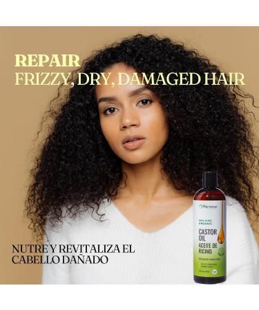 100% Pure Organic Castor Oil 16 OZ - Cold Pressed Hexane Free for Hair Eyelashes & Beard Growth - Ideal for Men & Women - Buy Online on GoSupps.com