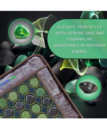 HealthyLine Far Infrared Jade & Tourmaline Heating Pad for Pain Relief - 50 Gemstones - Negative Ions Mat - FSA/HSA Eligible - Buy Online on GoSupps.com