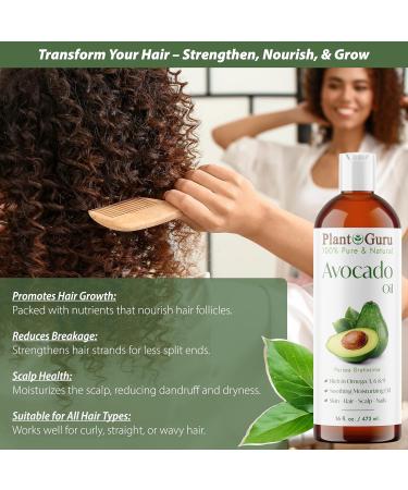 Plant Guru Avocado Oil 32 fl. oz. Cold Pressed 100% Pure Natural Carrier For Skin Face and Hair Growth Moisturizer. Perfect For DYI Creams Lotions Lip balm and Soap Making. - Buy Online on GoSupps.com