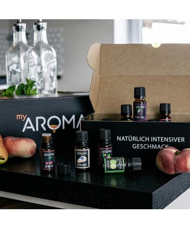 myAROMA No 23 pomegranate 10 ml pure natural aroma flavor drops for water and cocktails food flavoring for cooking and baking sugarfree - Buy Online on GoSupps.com