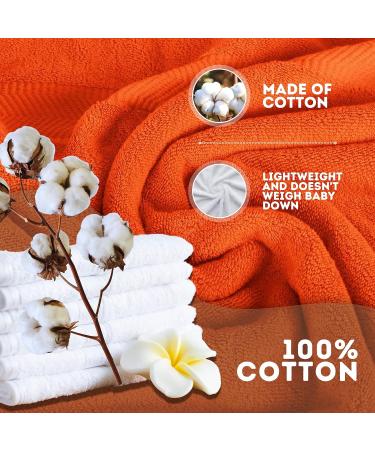 Mother's Choice 100% Cotton Baby Towel with Hood - Ultra Soft & Absorbent (75x75cm) - Large Bath Towel for Newborns & Infants - 3D Fox Hooded Design - Orange Fox - Buy Online on GoSupps.com