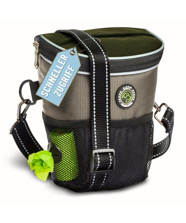 Gizzy The original - treat for dogs - innovative one -hand opening for lightning -fast reward - Feeding bags Dogs for training & puppy education (beige) - with rain hood beige -l (with rain hood) - Buy Online on GoSupps.com