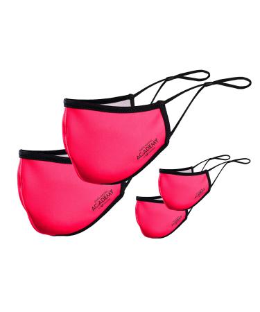 Official pack 2 adult masks Fuchsia Paris 2020 + 2 children's masks Fuchsia Paris 2020 Rafa Nadal Academy by Movistar Electric Rosa Pack 4