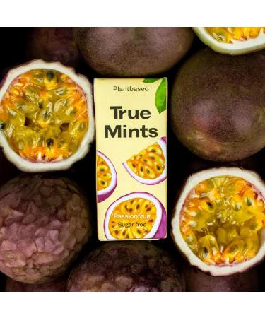 True Mints Passion Fruit Pastilles - Sugar-Free Vegetable Candy Set of 6 | 78g - International Shipping Available - Buy Online on GoSupps.com