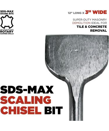 Makita 1 Piece - SDS-Max 3 Scaling Chisel Bit For SDS Max Rotary Hammers - Easy Removal of Tile  Concrete & Masonry - Buy Online on GoSupps.com