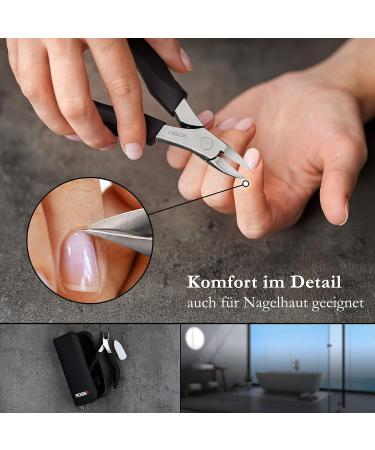 Buy Robbx Professional Nail Tongs & Scissors for Strong Toenails | Soft Handle & Leather Case | Ideal for Thick Nails - Buy Online on GoSupps.com