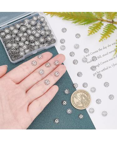 UNICRAFTALE 7mm Stainless Steel Flower Bead Caps - 300pcs for Jewelry Making - Buy Online on GoSupps.com