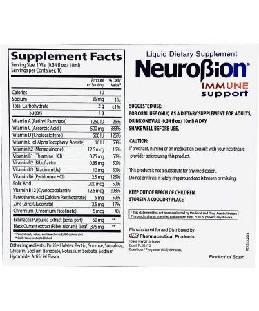 Neurobion Immune Support with Echinacea & Zinc - 10 Vials x 10ml - Buy Online on GoSupps.com