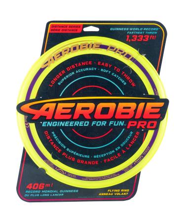 Aerobie Pro Ring Outdoor Flying Disc, 14 inches, Yellow Pro Ring Yellow
