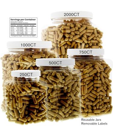 NOX Blend - 750 Capsules of L-Arginine & L-Citrulline in a Clear Square Grip Jar 1 Count (Pack of 750) - Buy Online on GoSupps.com