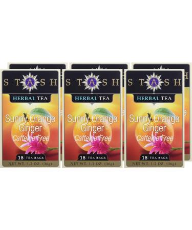 Stash Sunny Orange Ginger Herbal Tea 18 Count (6 Count) Orange Ginger 18 Count (Pack of 6) - Buy Online on GoSupps.com
