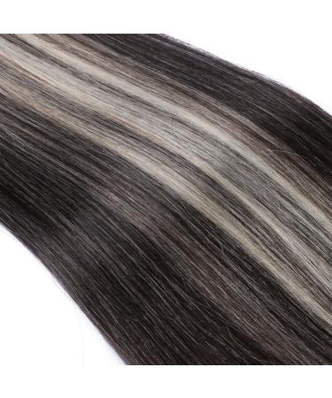 Keratin Bonding Hair Extensions - #1B/Gray - 70cm 50 Strands 100% Remy Real Hair - U-Tip by Novon Hair Extensions - Buy Online on GoSupps.com