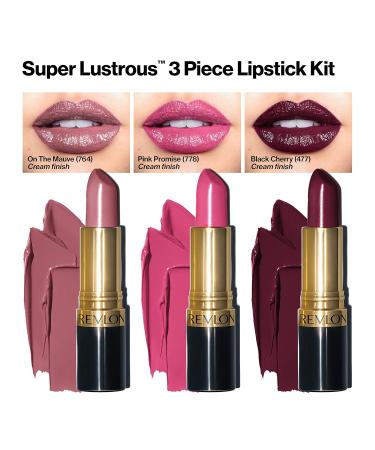 Revlon Super Lustrous Lipstick Set - Pink Plum & Berry 3 Piece Gift Set - Buy Online on GoSupps.com