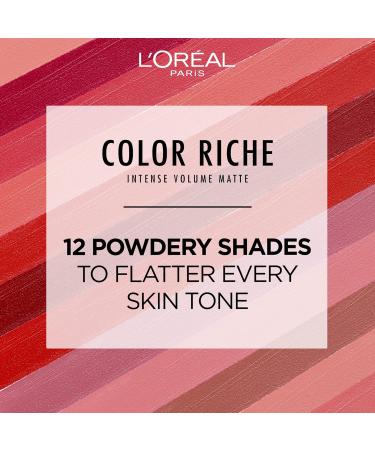 L'Or al Paris Color Riche Intense Volume Matte Lipstick in 346 Rouge Determinance - Hydrating, Long-Wear Formula with Hyaluronic Acid - Buy Online on GoSupps.com