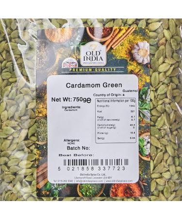 Old India Green Cardamom Pods 750g - Premium Quality Spice for Cooking and Baking - Buy Online on GoSupps.com