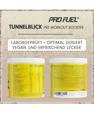 Buy Pre-Workout Booster Lemon Lime 440g | Tasty Vegan Training Supplement with Citrulline Arginine Taurine Caffeine & Guarana - 20 Portions - Buy Online on GoSupps.com