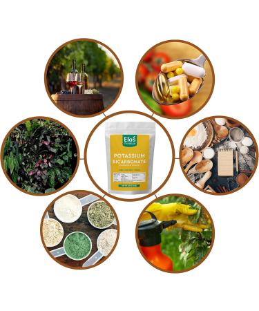 Potassium Bicarbonate (8oz) | Packed in Canada| Leavening Agent Acid Reduction Powder| Used for Winemaking Baking and Plants| by Elo s Premium - Buy Online on GoSupps.com