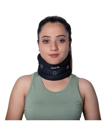 WC- Soft Cervical Collar Adjustable Collar Neck Support Brace Neck Support Soft Neck Collar Neck Brace for Neck Pain and Support for Women & Men-Small. Small Black
