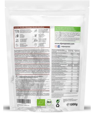 Alpenpower Bio Whey Protein Cocoa 1kg - 100% Natural Additive-Free CFM Protein Powder from Organic Alpine Milk - International Shipping Available - Buy Online on GoSupps.com