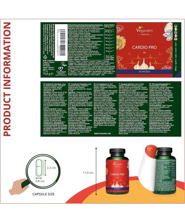 Cardio Pro Complex Vegavero | Heart Health Support with Black Garlic, Orange Hibiscus & Soybean | Lab-Tested Vegan Formula | 90 Capsules - Buy Online on GoSupps.com