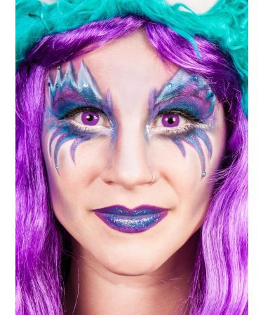 Mystic Violet Contact Lenses - Annual Colored Lenses for Halloween Carnival & Fantasy | No Prescription Needed - Maskworld - Buy Online on GoSupps.com