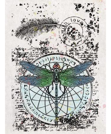 Dragonfly and Feathers Love Words Clear Stamps | Silicone Transparent Seal for Card Making and Scrapbooking - Buy Online on GoSupps.com