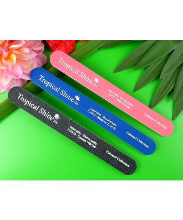 Tropical Shine 8.5 Nail Files for Natural & Acrylic Nails - 3 Pack - Buy Online on GoSupps.com