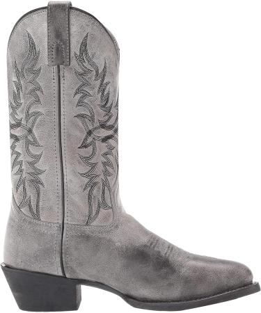 Laredo Men's Harding Waxed Leather Cowboy Boots - Grey (10.5 X-Wide) - Buy Online on GoSupps.com