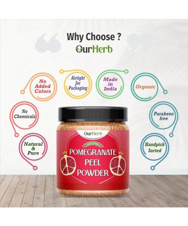  OurHerb Pomegranate Skin Powder for Skin & Hair Care Supports Acne & Hair Loss Management Anar Powder 200g - Buy Online on GoSupps.com
