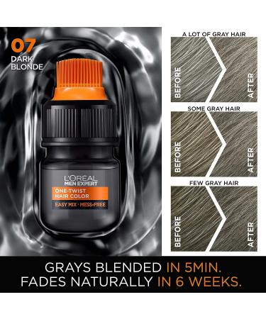 L'Oreal Paris Men Expert One Twist Dark Blonde Hair Color - Ammonia-Free Gray Coverage Kit - 1.70 Fl Oz - Buy Online on GoSupps.com