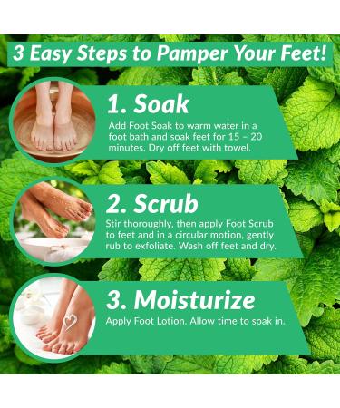 Nascentials Pedicure Kit 3 Step Set - Soak Scrub and Moisturize Your Feet Made With Essential Oils (Cool Mint) Gift Set - Buy Online on GoSupps.com