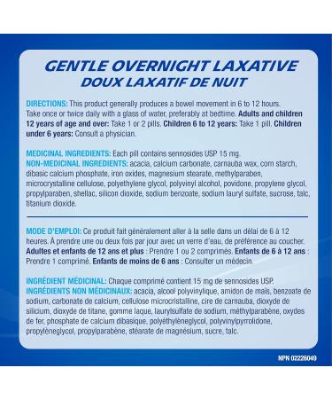 Ex-Lax Gentle Overnight Laxatives for Constipation Relief 60 Pills 1 - Buy Online on GoSupps.com