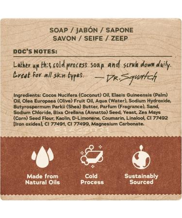 Dr. Squatch Men's Bar Soap - 5-Pack Wood Barrel Bourbon - All Natural Bar Soap for Men - 5 Bars of Soap - Smell like Barrel Aged Bourbon - Buy Online on GoSupps.com