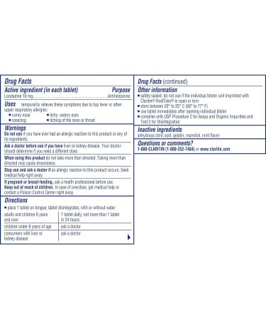 Claritin Non-Drowsy RediTabs Allergy Relief - 24hr Tablets - Buy Online on GoSupps.com