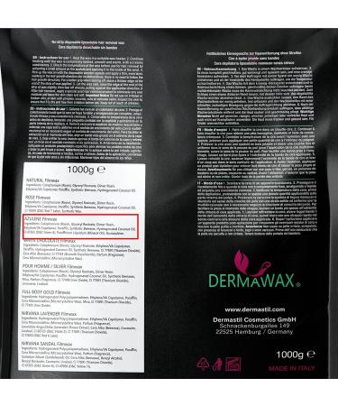 Dermawax Azulen Film Wax with Coconut Oil - 1kg Professional Hair Removal Wax for Face Legs Arms & Back - Hard Wax Pearls for Smooth Depilation - Buy Online on GoSupps.com