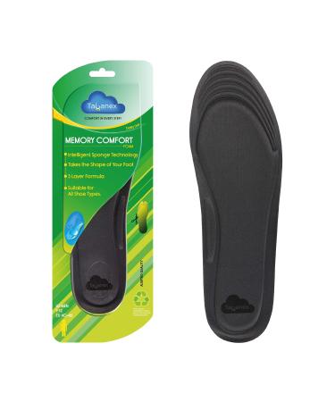 Memory Comfort Orthotic Insoles Pain Relief All-Day Comfort Footprint Technology Metatarsal Pain Bone Protection Heel and Arch Support Men 7 - 12