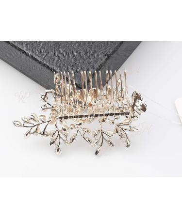 Kercisbeauty Light Champagne Hair Comb | Wedding Bridal Headpiece for Women | Bridesmaid Gift (Rose Gold) - Buy Online on GoSupps.com
