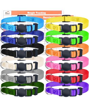 Gamuda Small pet neck straps super soft nylon gelpin collar adjustable scattered straps for puppies monochrome dog collar with 2 recording tables 12 Set (s) - Buy Online on GoSupps.com