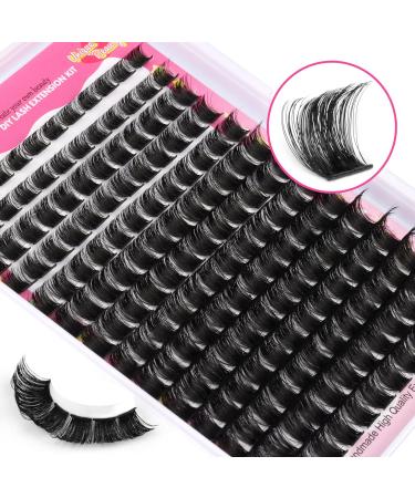Cluster Lashes Extension Kit - 0.07D Volume, 8-16MM | Self-Application with Glue & Tweezers - Buy Online on GoSupps.com