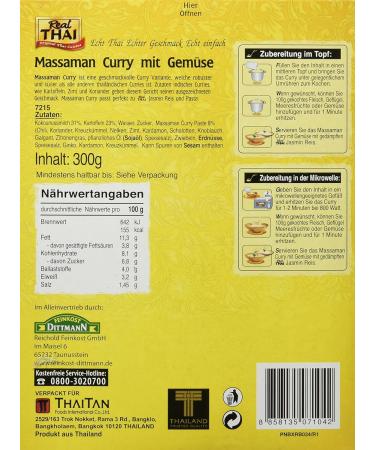 Buy Authentic Real Thai Massaman Curry with Vegetables - 300g | International Shipping Available - Buy Online on GoSupps.com